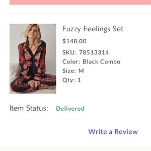 Free people Fuzzy Feelings Set